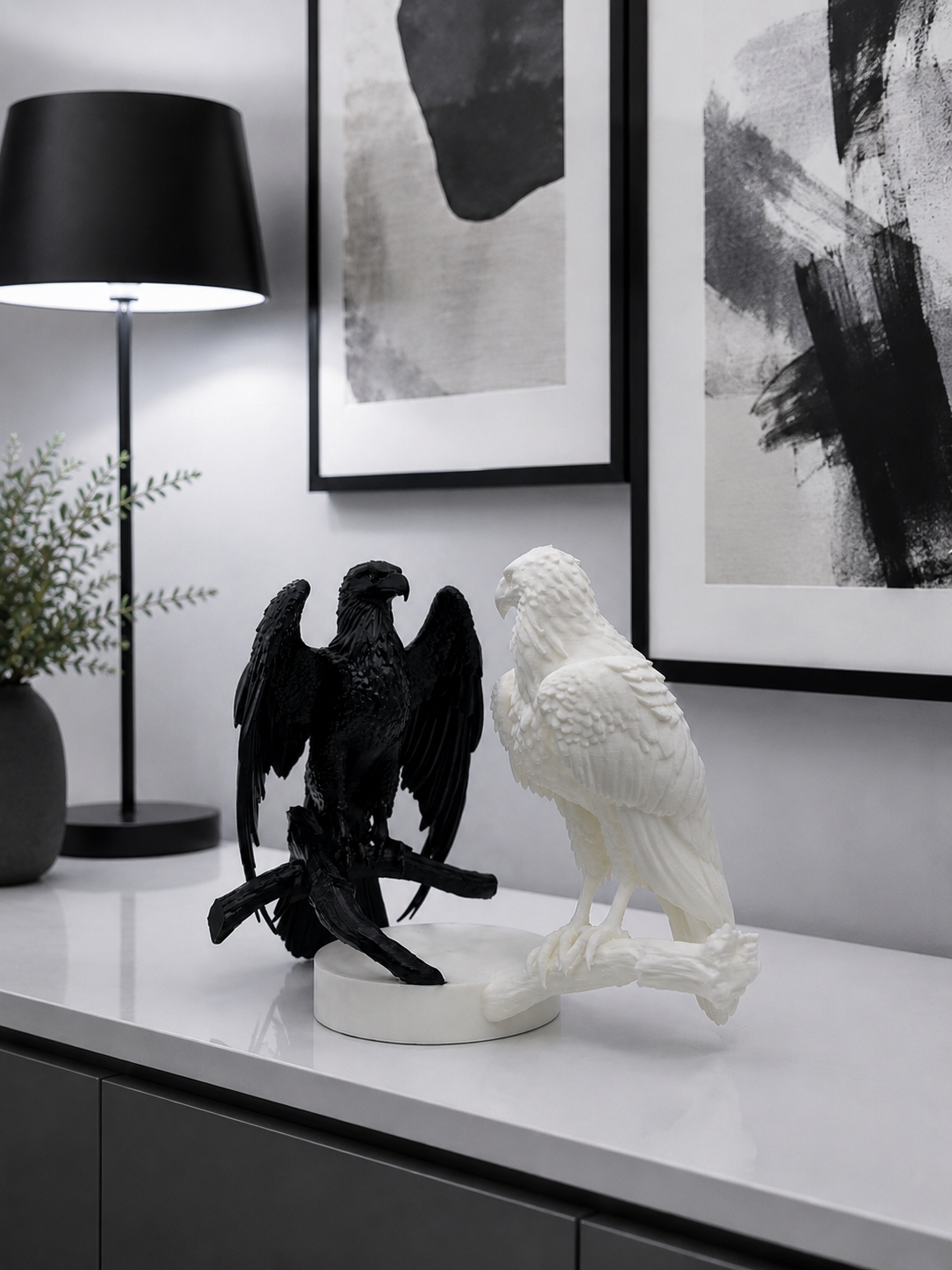 Aquila e Fenice - Scultura Decorativa Moderna