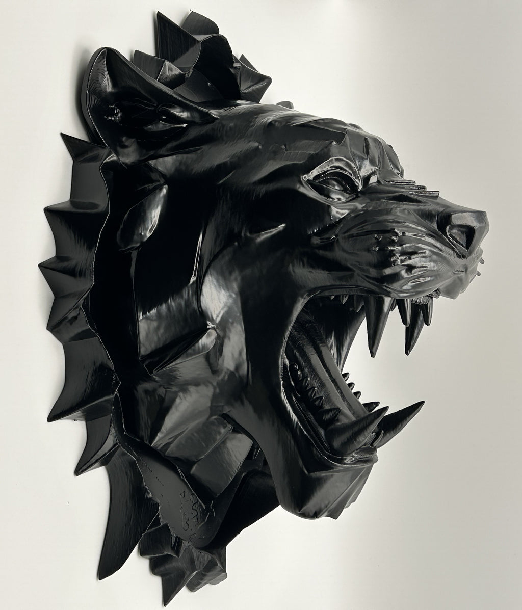 Pantera Nera da Parete – Scultura Decorativa Moderna