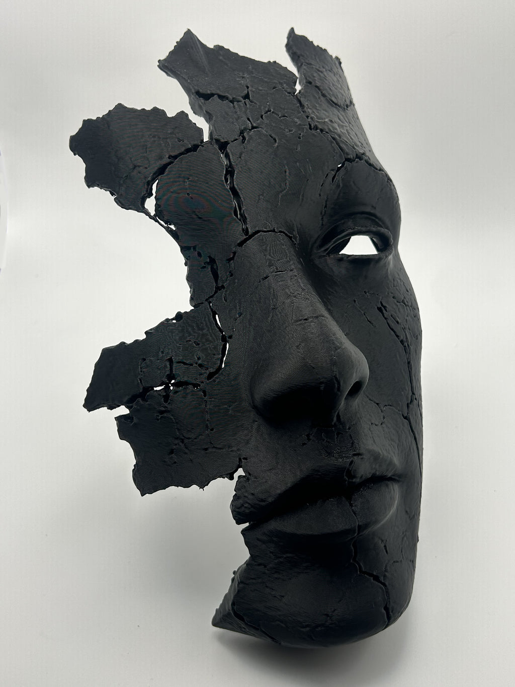 Maschera Decorativa da Parete con Supporto per Lampada E14 colore Nero – Scultura Moderna Luxury Design